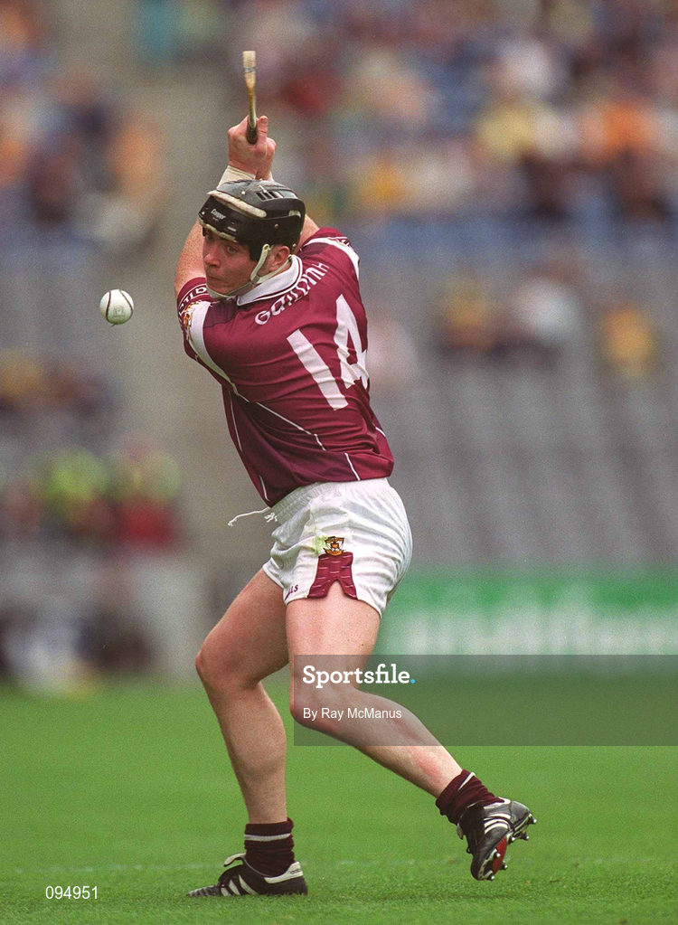 28 July 2002; Eugene Cloonan of Galway during the Guinness All-Ireland Senior Hurling Championship Quarter-Final match between Clare and Galway at Croke Park. Photo by Ray McManus/Sportsfile