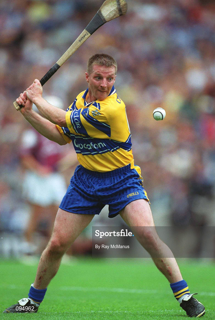 28 July 2002; James O'Connor of Clare during the Guinness All-Ireland Senior Hurling Championship Quarter-Final match between Clare and Galway at Croke Park. Photo by Ray McManus/Sportsfile
