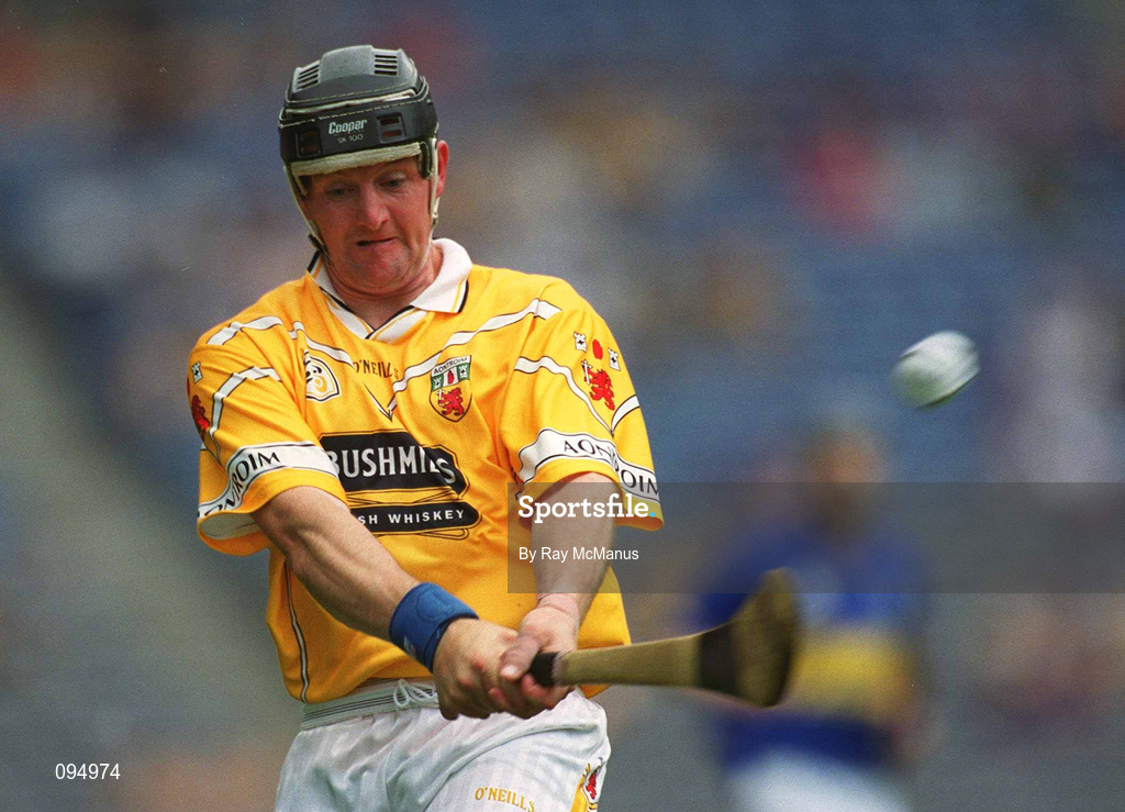 28 July 2002; Gregory O'Kane of Antrim during the All-Ireland Senior Hurling Championship Quarter-Final match between Antrim and Tipperary at Croke Park in Dublin. Photo by Ray McManus/Sportsfile