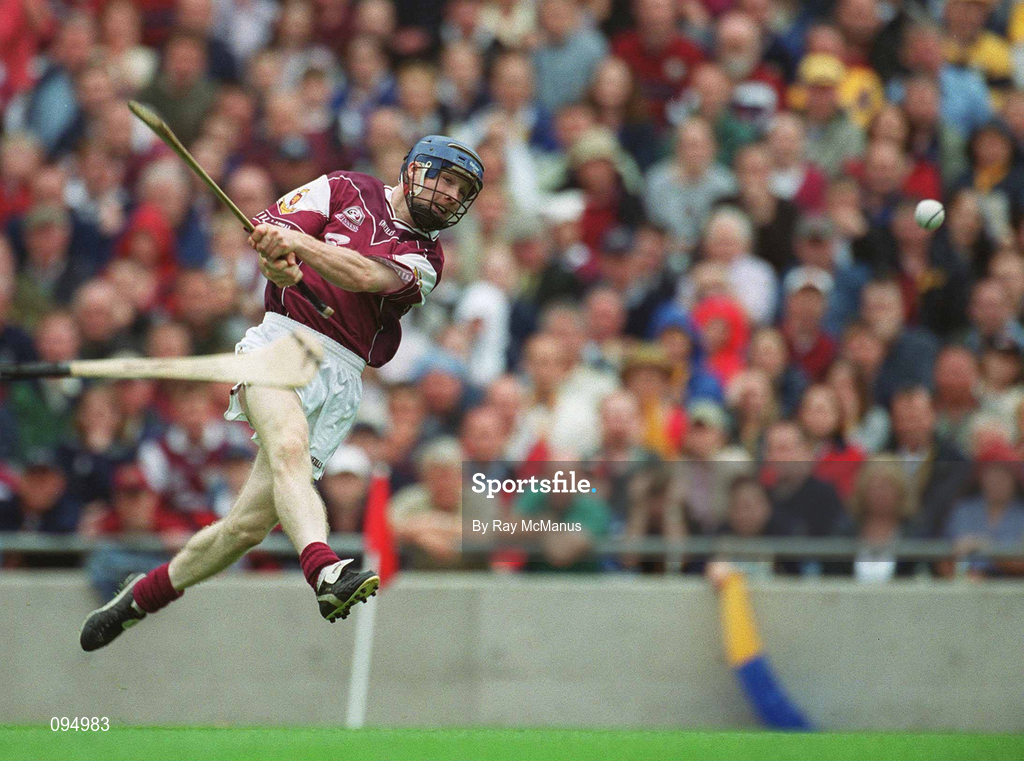 28 July 2002; Damien Hayes of Galway during the Guinness All-Ireland Senior Hurling Championship Quarter-Final match between Clare and Galway at Croke Park. Photo by Ray McManus/Sportsfile