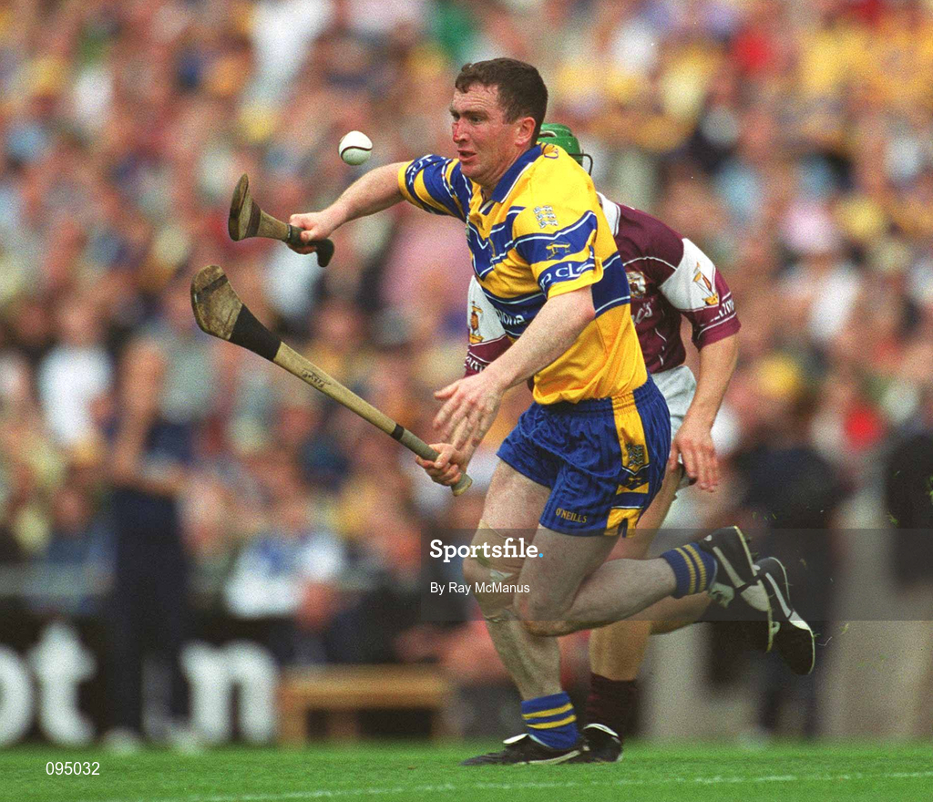 28 July 2002; Brian Quinn of Clare during the Guinness All-Ireland Senior Hurling Championship Quarter-Final match between Clare and Galway at Croke Park. Photo by Ray McManus/Sportsfile