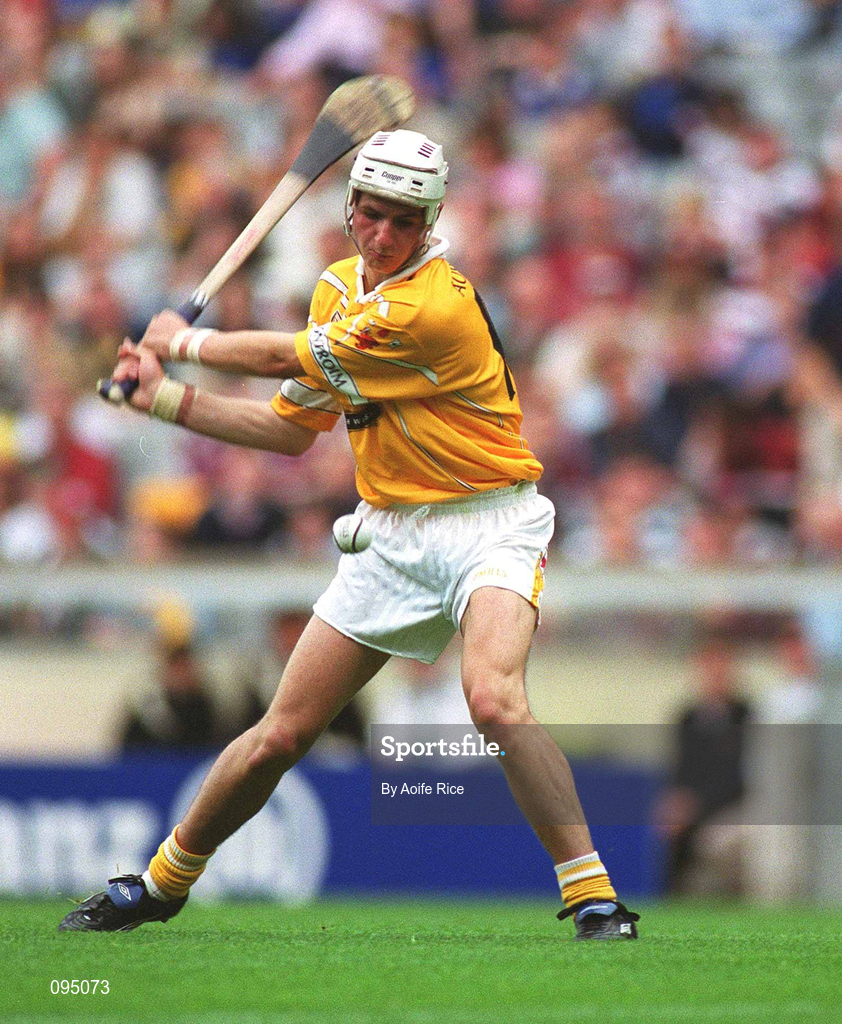 28 July 2002; Liam Watson of Antrim during the All-Ireland Senior Hurling Championship Quarter-Final match between Antrim and Tipperary at Croke Park in Dublin. Photo by Aoife Rice/Sportsfile