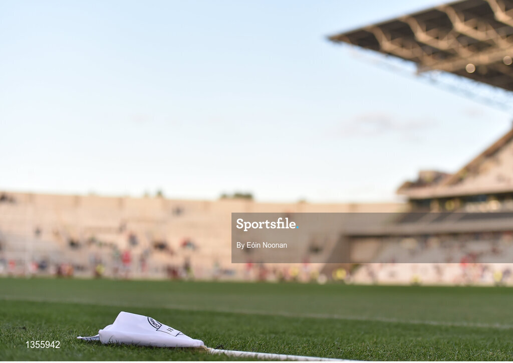 19 July 2017; A general view of a flag on the pitch during the Cork County Premier Intermediate Championship match between Blarney and Valley Rovers at Páirc Ui Chaoimh in Co. Cork. Photo by Eóin Noonan/Sportsfile