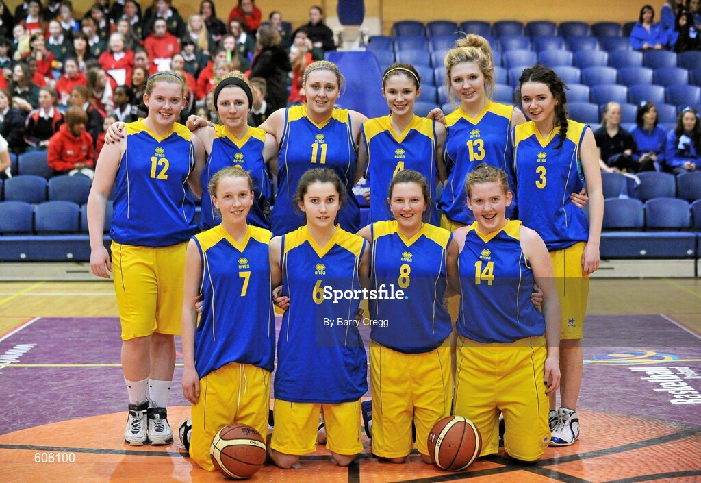 22 March 2012; The Christ the King, Cork, team. U16B Girls - All-Ireland Schools League Finals 2012, Mercy Coolock, Dublin v Christ the King, Cork, National Basketball Arena, Tallaght, Dublin. Picture credit: Barry Cregg / SPORTSFILE