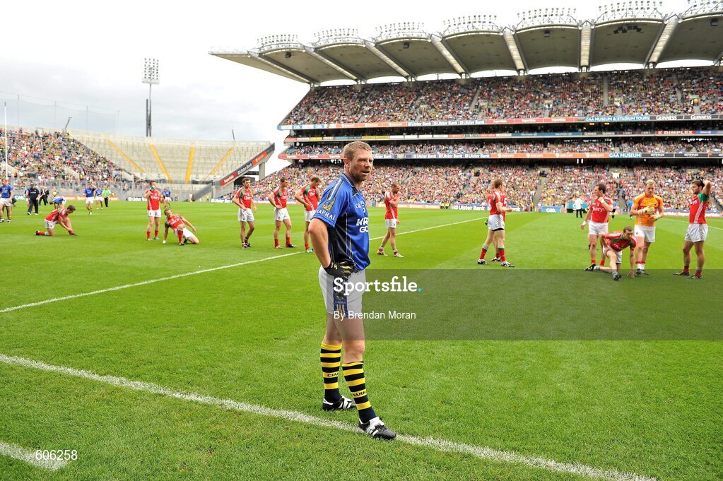 21 August 2011; Kerry's Tomas O Se waits on his team-mates for the pre-match parade. GAA Football All-Ireland Senior Championship Semi-Final, Mayo v Kerry, Croke Park, Dublin. Picture credit: Brendan Moran / SPORTSFILE
