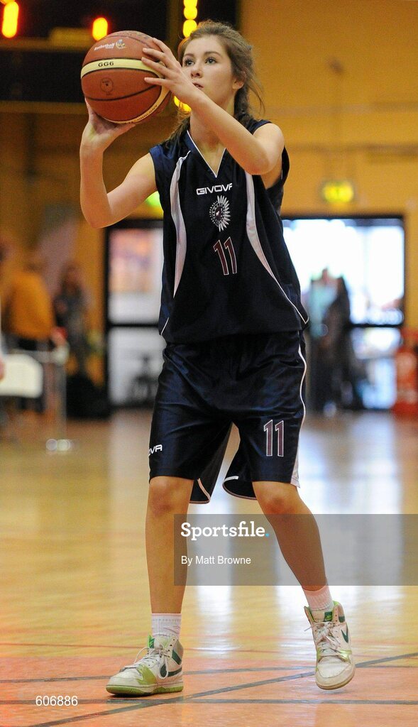 22 March 2012; Roisin Murray, Aquinas Grammar, Belfast. U16C Girls - All-Ireland Schools League Finals 2012, Aquinas Grammar, Belfast v Clonaslee Vocational School, Laois, National Basketball Arena, Tallaght, Dublin. Picture credit: Matt Browne / SPORTSFILE