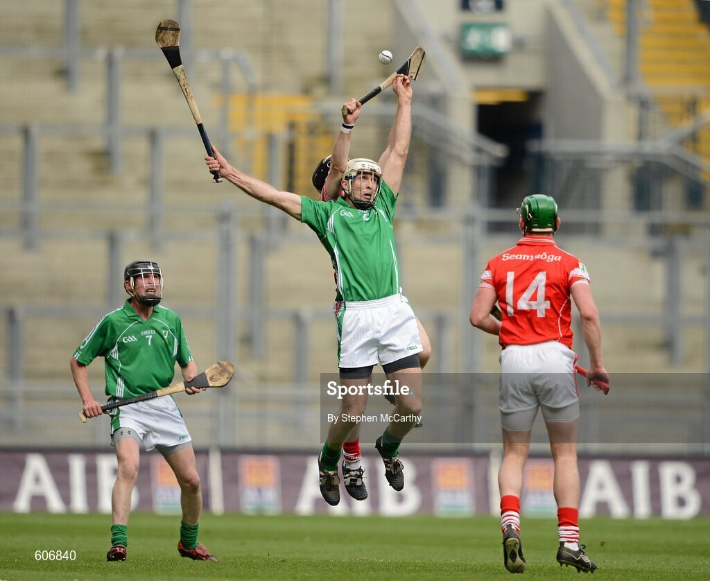 17 March 2012; Kevin Brady, Coolderry, in action against Eddie McCloskey, Loughgiel Shamrocks. AIB GAA Hurling All-Ireland Senior Club Championship Final, Coolderry, Offaly, v Loughgiel Shamrocks, Antrim. Croke Park, Dublin. Picture credit: Stephen McCarthy / SPORTSFILE