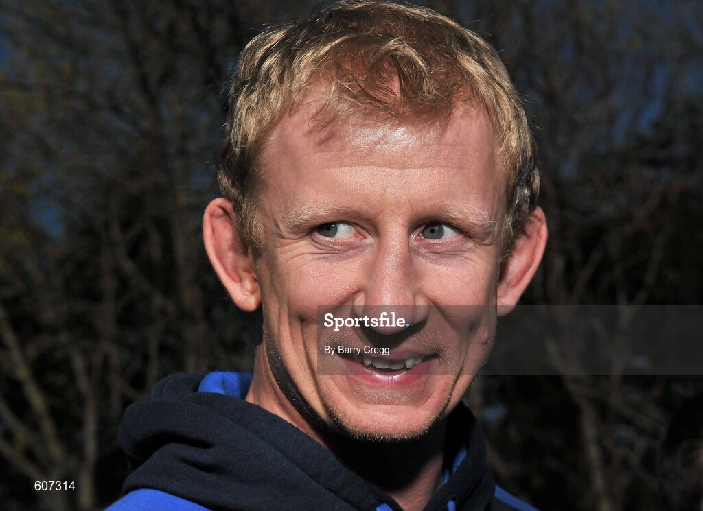26 March 2012; Leinster's Leo Cullen speaking to the media during a press conference ahead of their Celtic League match against Munster on Saturday. Leinster Rugby Squad Press Conference, UCD, Belfield, Dublin. Picture credit: Barry Cregg / SPORTSFILE