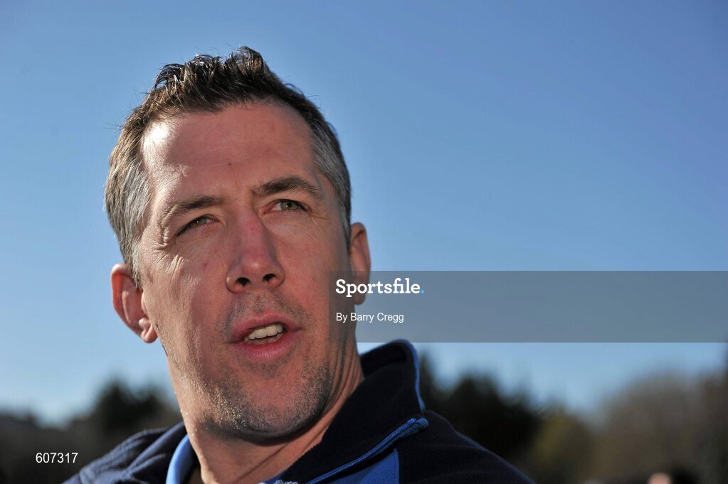 26 March 2012; Leinster team manager Guy Easterby speaking to the media during a press conference ahead of their Celtic League match against Munster on Saturday. Leinster Rugby Squad Press Conference, UCD, Belfield, Dublin. Picture credit: Barry Cregg / SPORTSFILE