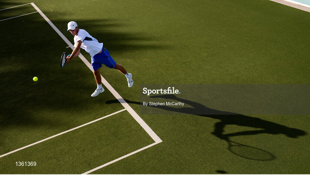 28 July 2017; Sam Bothwell of Ireland during the mens doubles final between Harry Bourchier & Daniel Nolan of Australia and Sam Bothwell of Ireland & Edward Bourchier of Australia during the AIG Irish Open Tennis Championships at Fitzwilliam Lawn Tennis Club in Dublin. Photo by Stephen McCarthy/Sportsfile