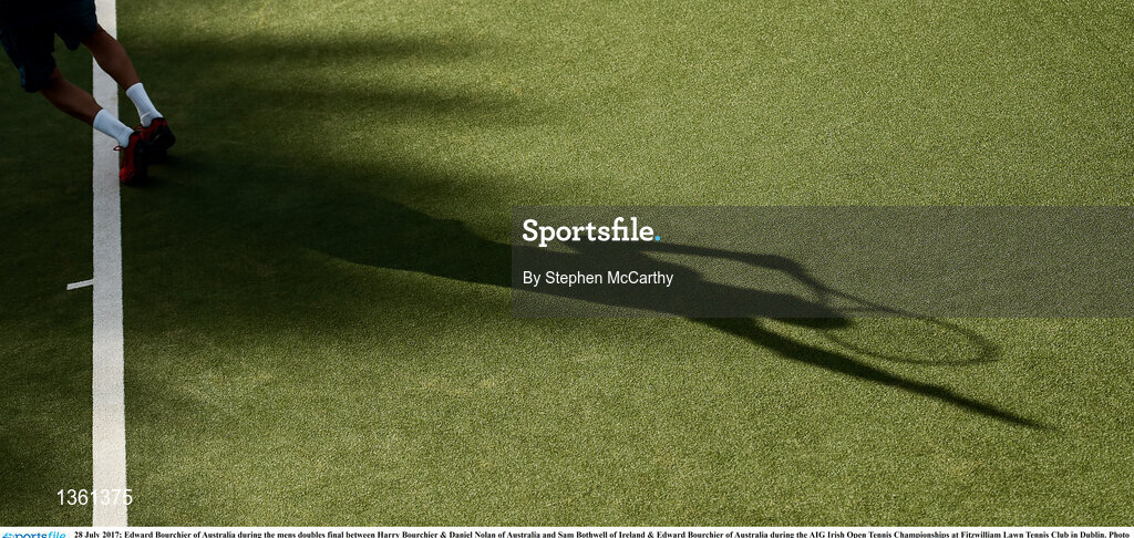 28 July 2017; Edward Bourchier of Australia during the mens doubles final between Harry Bourchier & Daniel Nolan of Australia and Sam Bothwell of Ireland & Edward Bourchier of Australia during the AIG Irish Open Tennis Championships at Fitzwilliam Lawn Tennis Club in Dublin. Photo by Stephen McCarthy/Sportsfile