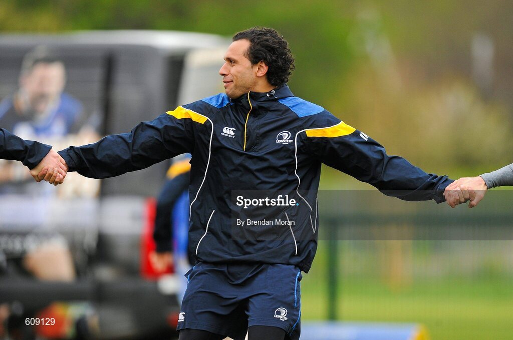 2 April 2012; Leinster's Isa Nacewa in action during squad training ahead of their side's Heineken Cup Quarter-Final game against Cardiff Blues on Saturday. Leinster Rugby Squad Training. UCD, Belfield, Dublin. Picture credit: Brendan Moran / SPORTSFILE