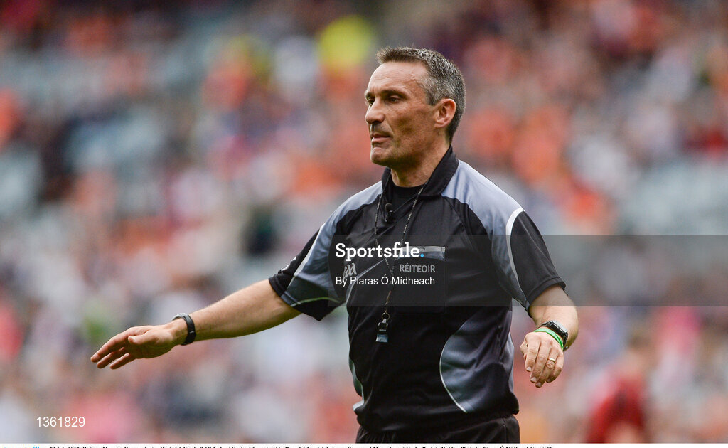 29 July 2017; Referee Maurice Deegan during the GAA Football All-Ireland Senior Championship Round 4B match between Down and Monaghan at Croke Park in Dublin. Photo by Piaras Ó Mídheach/Sportsfile