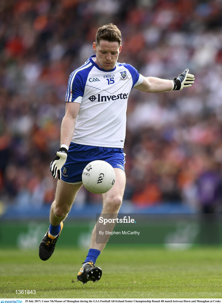 29 July 2017; Conor McManus of Monaghan during the GAA Football All-Ireland Senior Championship Round 4B match between Down and Monaghan at Croke Park in Dublin. Photo by Stephen McCarthy/Sportsfile