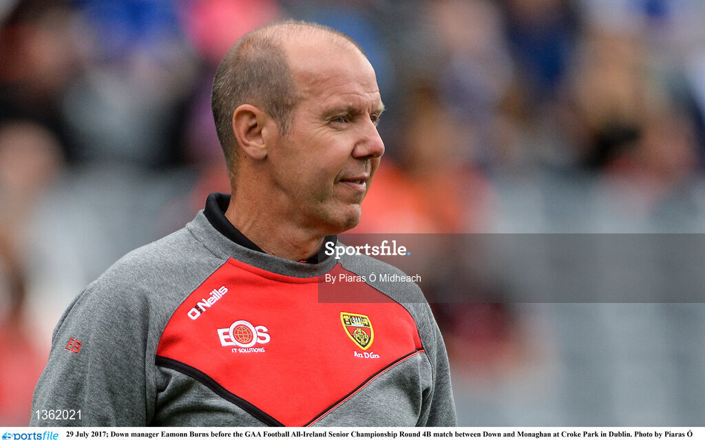 29 July 2017; Down manager Eamonn Burns before the GAA Football All-Ireland Senior Championship Round 4B match between Down and Monaghan at Croke Park in Dublin. Photo by Piaras Ó Mídheach/Sportsfile