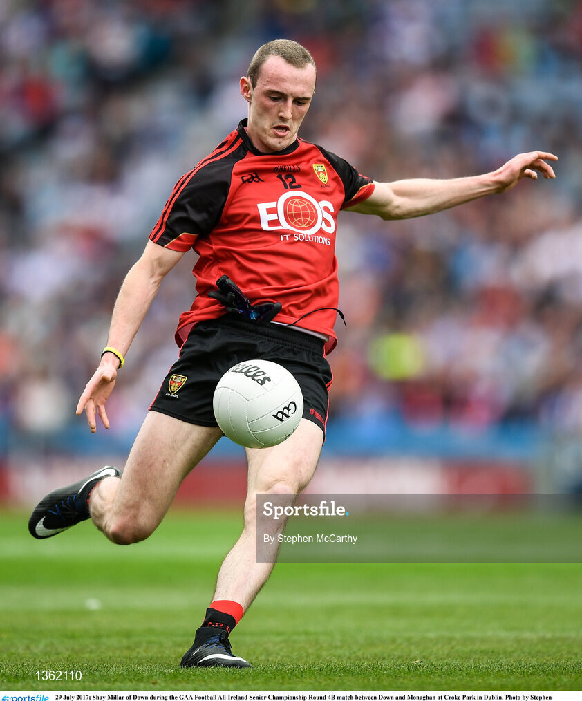 29 July 2017; Shay Millar of Down during the GAA Football All-Ireland Senior Championship Round 4B match between Down and Monaghan at Croke Park in Dublin. Photo by Stephen McCarthy/Sportsfile