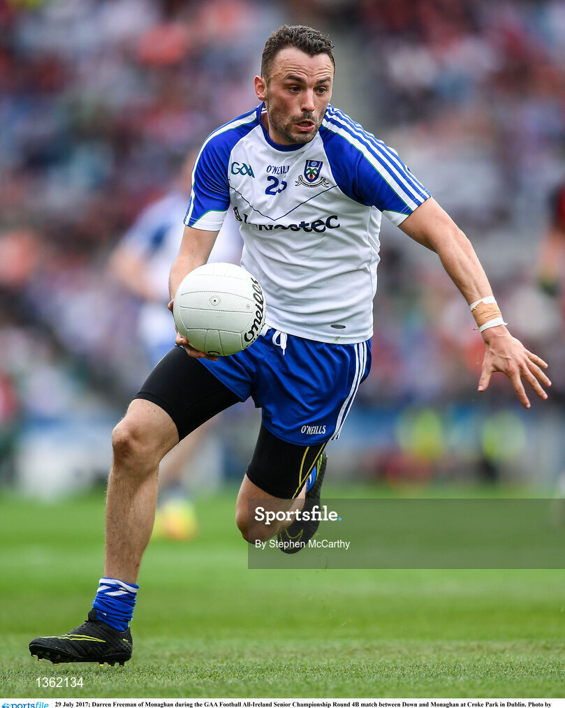 29 July 2017; Darren Freeman of Monaghan during the GAA Football All-Ireland Senior Championship Round 4B match between Down and Monaghan at Croke Park in Dublin. Photo by Stephen McCarthy/Sportsfile