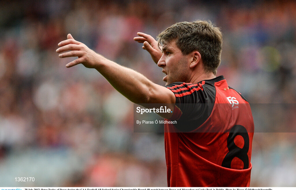 29 July 2017; Peter Turley of Down during the GAA Football All-Ireland Senior Championship Round 4B match between Down and Monaghan at Croke Park in Dublin. Photo by Piaras Ó Mídheach/Sportsfile