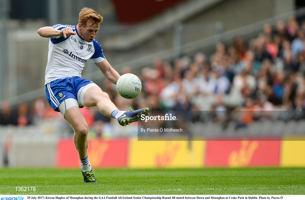 29 July 2017; Kieran Hughes of Monaghan during the GAA Football All-Ireland Senior Championship Round 4B match between Down and Monaghan at Croke Park in Dublin. Photo by Piaras Ó Mídheach/Sportsfile