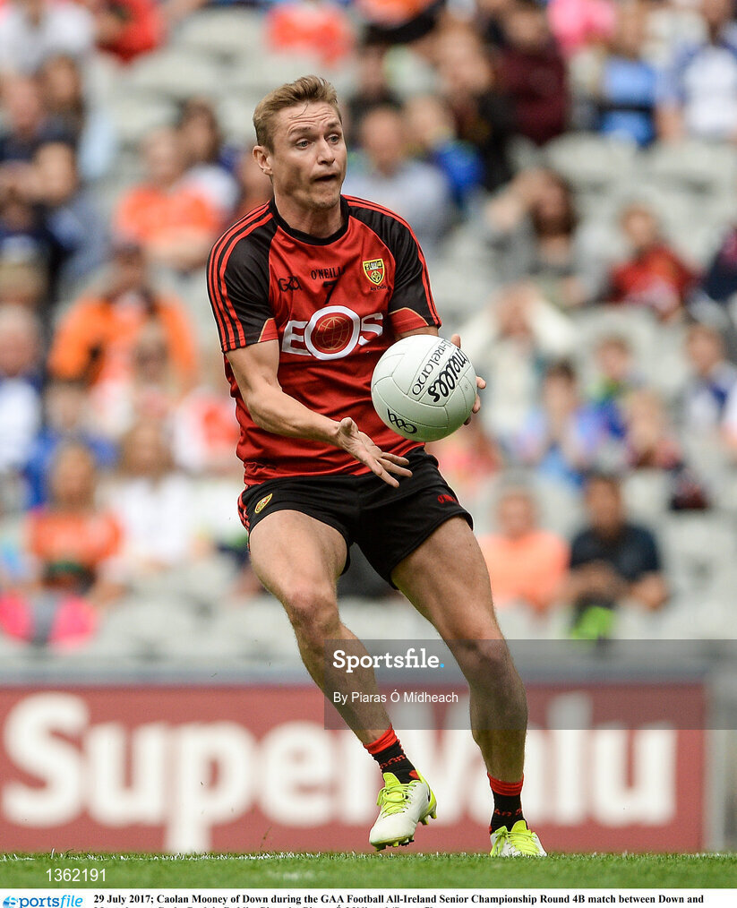 29 July 2017; Caolan Mooney of Down during the GAA Football All-Ireland Senior Championship Round 4B match between Down and Monaghan at Croke Park in Dublin. Photo by Piaras Ó Mídheach/Sportsfile