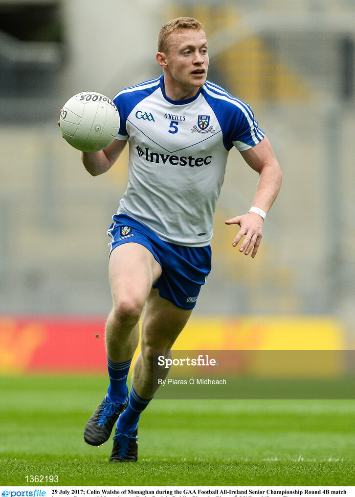 29 July 2017; Colin Walshe of Monaghan during the GAA Football All-Ireland Senior Championship Round 4B match between Down and Monaghan at Croke Park in Dublin. Photo by Piaras Ó Mídheach/Sportsfile