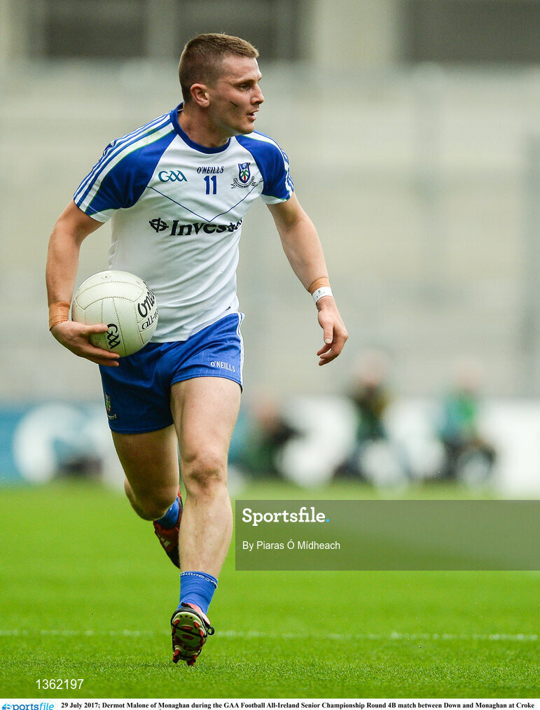29 July 2017; Dermot Malone of Monaghan during the GAA Football All-Ireland Senior Championship Round 4B match between Down and Monaghan at Croke Park in Dublin. Photo by Piaras Ó Mídheach/Sportsfile