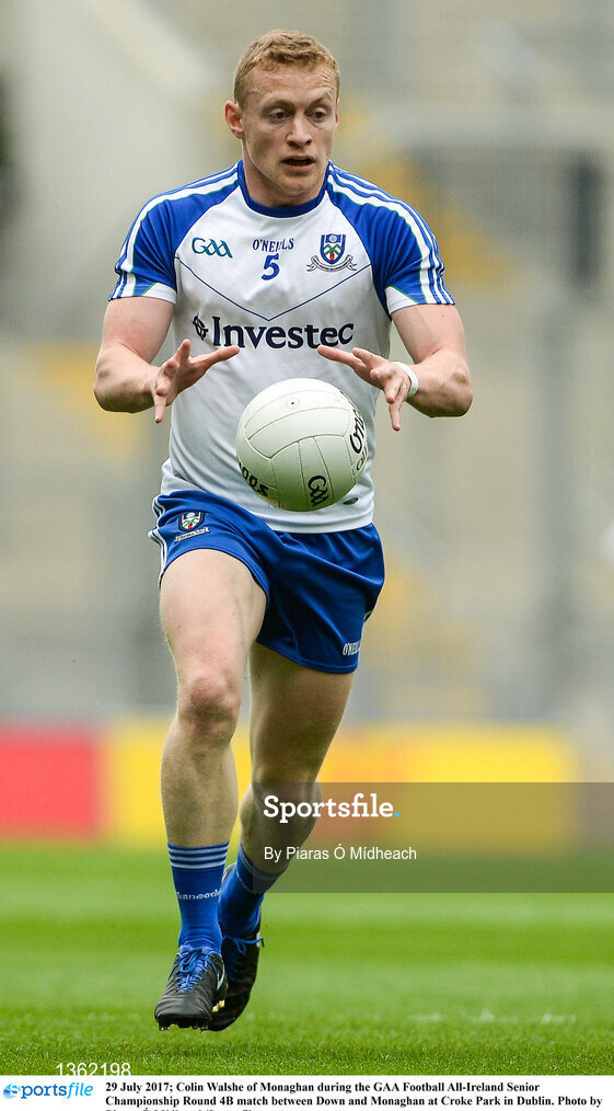 29 July 2017; Colin Walshe of Monaghan during the GAA Football All-Ireland Senior Championship Round 4B match between Down and Monaghan at Croke Park in Dublin. Photo by Piaras Ó Mídheach/Sportsfile
