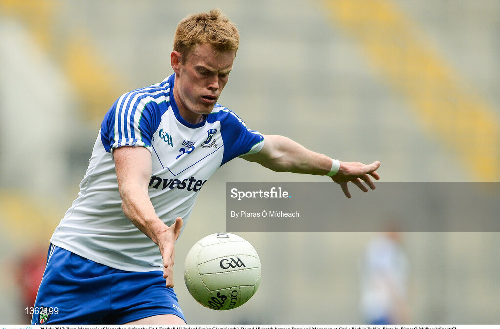29 July 2017; Ryan McAnespie of Monaghan during the GAA Football All-Ireland Senior Championship Round 4B match between Down and Monaghan at Croke Park in Dublin. Photo by Piaras Ó Mídheach/Sportsfile