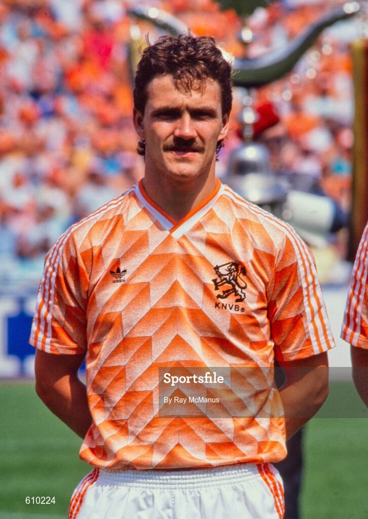 18 June 1988; Berry van Aerle of Netherlands during the UEFA European Football Championship Finals Group B match between Republic of Ireland and Netherlands at Parkstadion in Gelsenkirchen, Germany. Photo by Ray McManus/Sportsfile