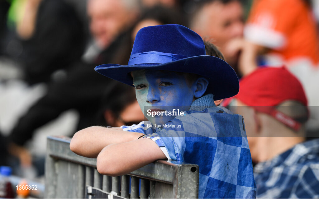 5 August 2017; Dublin supporter Daniel Fox, 10, from Ongar, before the GAA Football All-Ireland Senior Championship Quarter-Final match between Dublin and Monaghan at Croke Park in Dublin. Photo by Ray McManus/Sportsfile