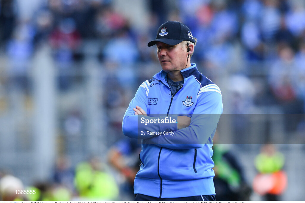 5 August 2017; Dublin manager Jim Gavin during the GAA Football All-Ireland Senior Championship Quarter-Final match between Dublin and Monaghan at Croke Park in Dublin. Photo by Ramsey Cardy/Sportsfile