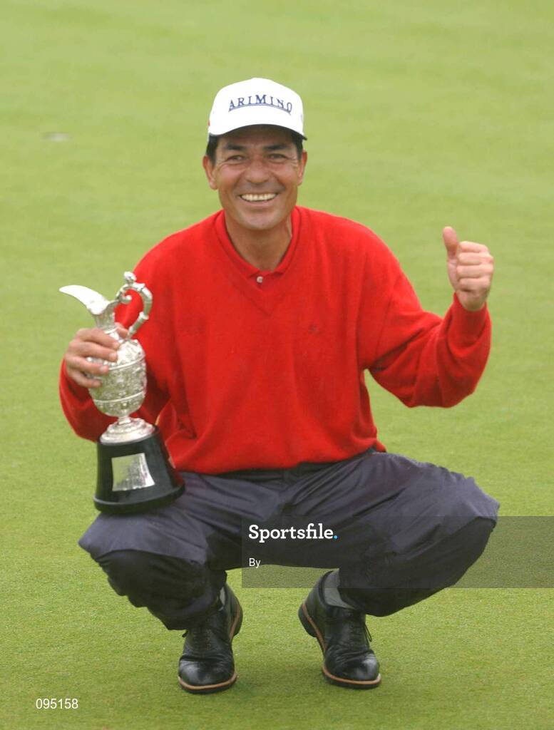 28 July 2002; Noboru Sugai pictured after winning the Senior British Open at Royal County Down Golf Club, Newcastle, Co. Down. Golf. Picture credit; Matt Browne / SPORTSFILE *EDI*