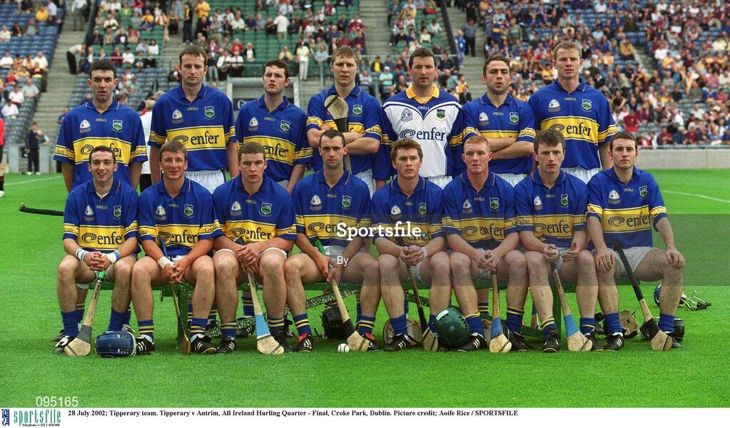 28 July 2002; Tipperary team. Tipperary v Antrim, All Ireland Hurling Quarter - Final, Croke Park, Dublin. Picture credit; Aoife Rice / SPORTSFILE