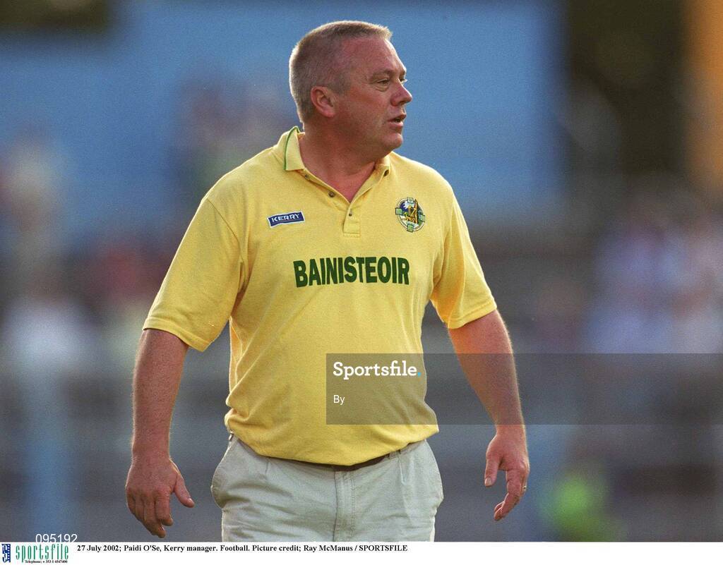 27 July 2002; Paidi O'Se, Kerry manager. Football. Picture credit; Ray McManus / SPORTSFILE