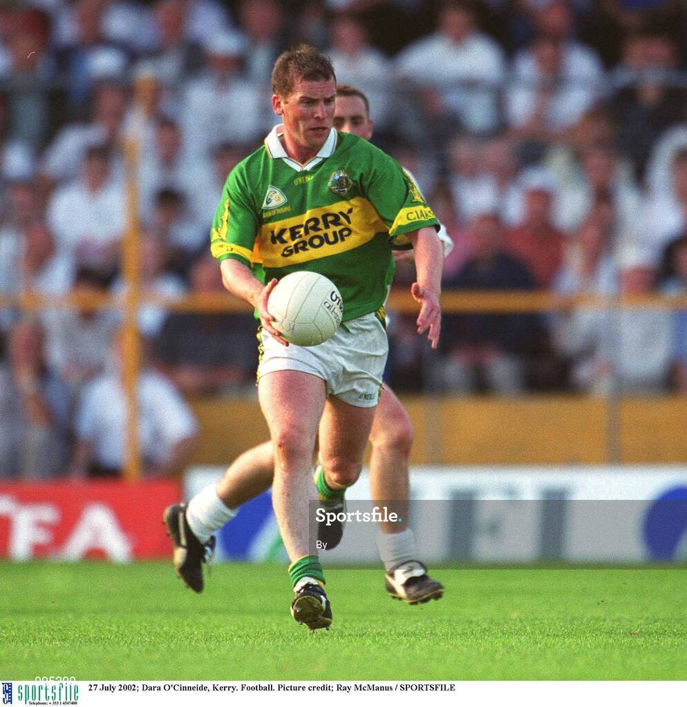 27 July 2002; Dara O'Cinneide, Kerry. Football. Picture credit; Ray McManus / SPORTSFILE