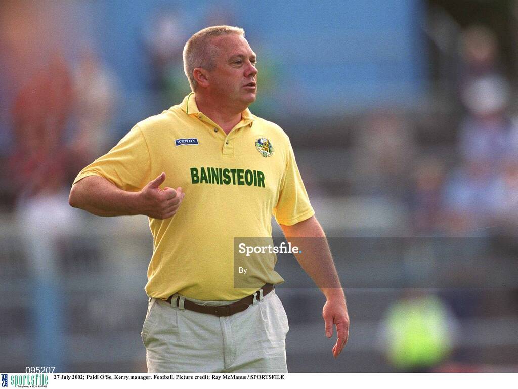 27 July 2002; Paidi O'Se, Kerry manager. Football. Picture credit; Ray McManus / SPORTSFILE