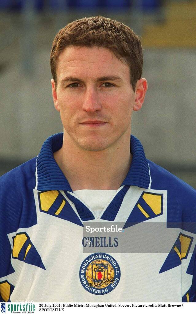 20 July 2002; Eddie Mieir, Monaghan United. Soccer. Picture credit; Matt Browne / SPORTSFILE