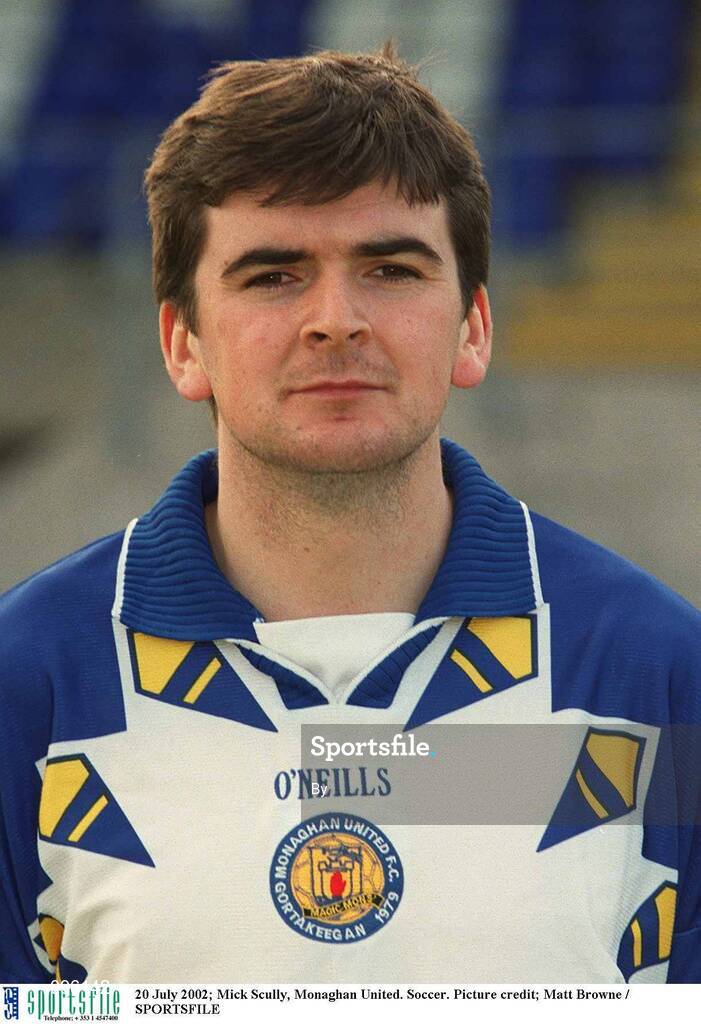 20 July 2002; Mick Scully, Monaghan United. Soccer. Picture credit; Matt Browne / SPORTSFILE