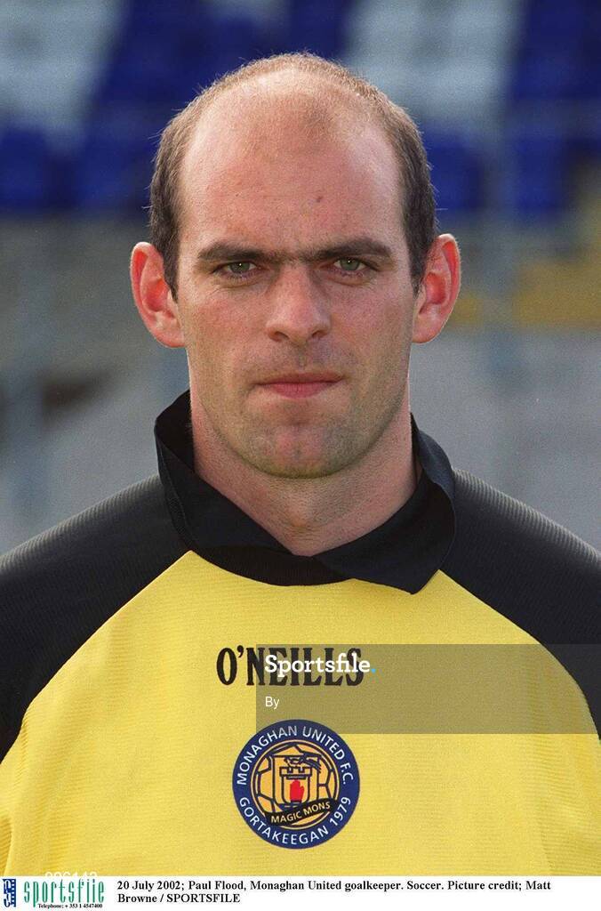 20 July 2002; Paul Flood, Monaghan United goalkeeper. Soccer. Picture credit; Matt Browne / SPORTSFILE