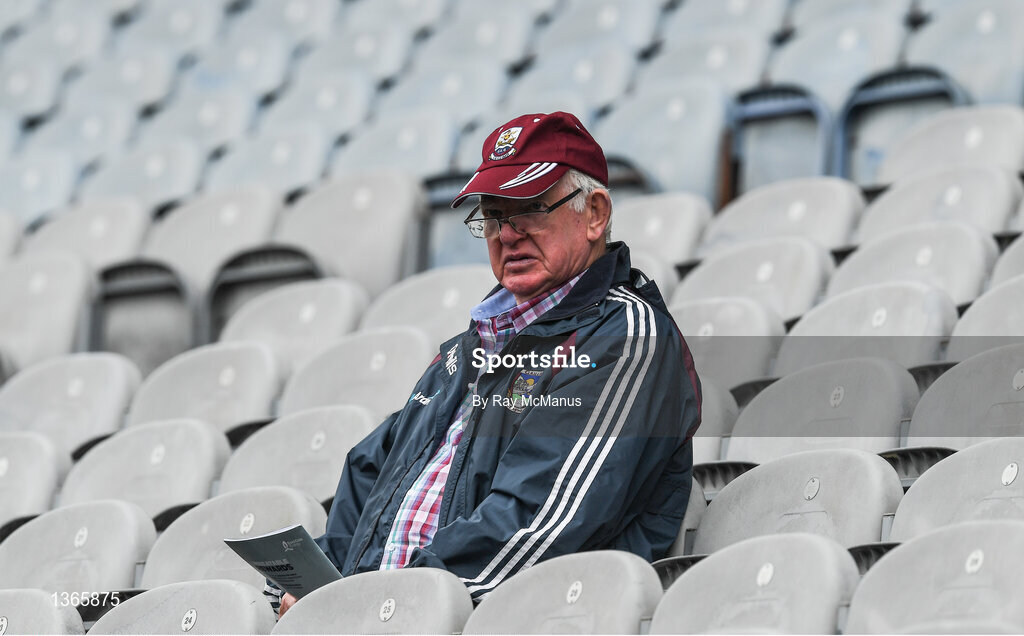 6 August 2017; A Galway supporter before  the GAA Hurling All-Ireland Senior Championship Semi-Final match between Galway and Tipperary at Croke Park in Dublin. Photo by Ray McManus/Sportsfile