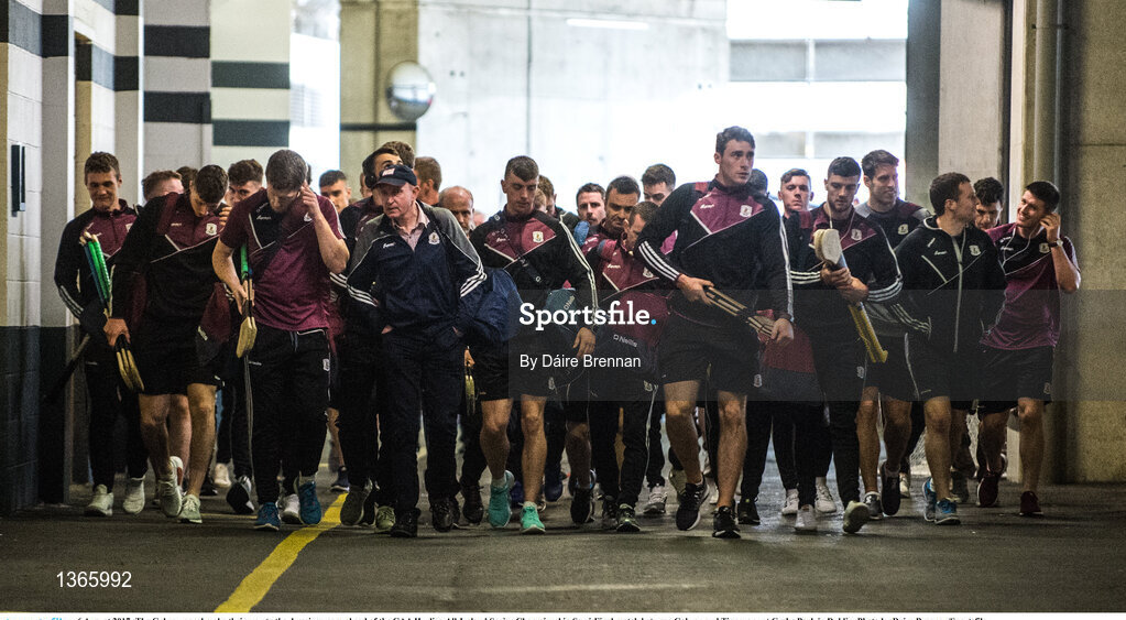 6 August 2017; The Galway panel make their way to the dressing-room ahead of the GAA Hurling All-Ireland Senior Championship Semi-Final match between Galway and Tipperary at Croke Park in Dublin. Photo by Daire Brennan/Sportsfile