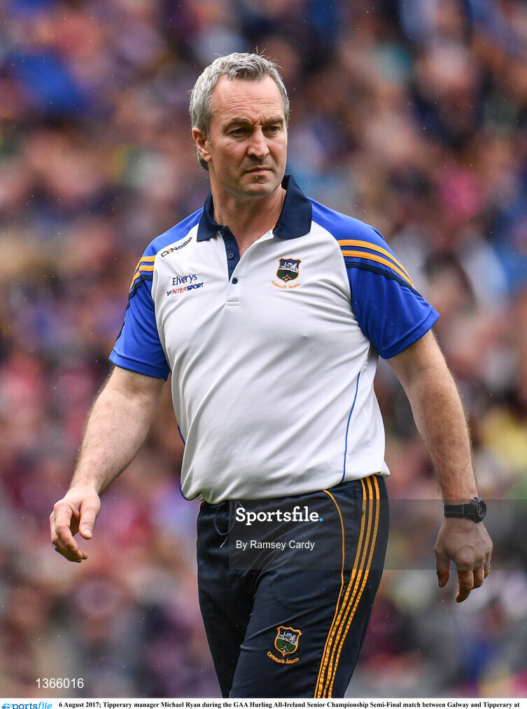 6 August 2017; Tipperary manager Michael Ryan during the GAA Hurling All-Ireland Senior Championship Semi-Final match between Galway and Tipperary at Croke Park in Dublin. Photo by Ramsey Cardy/Sportsfile