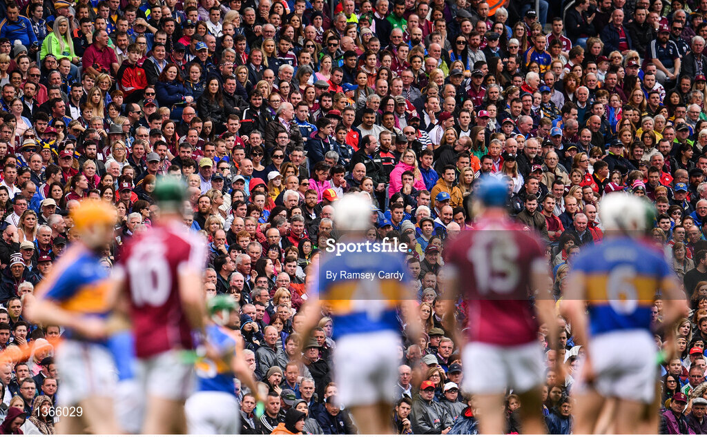 6 August 2017; Supporters during the GAA Hurling All-Ireland Senior Championship Semi-Final match between Galway and Tipperary at Croke Park in Dublin. Photo by Ramsey Cardy/Sportsfile