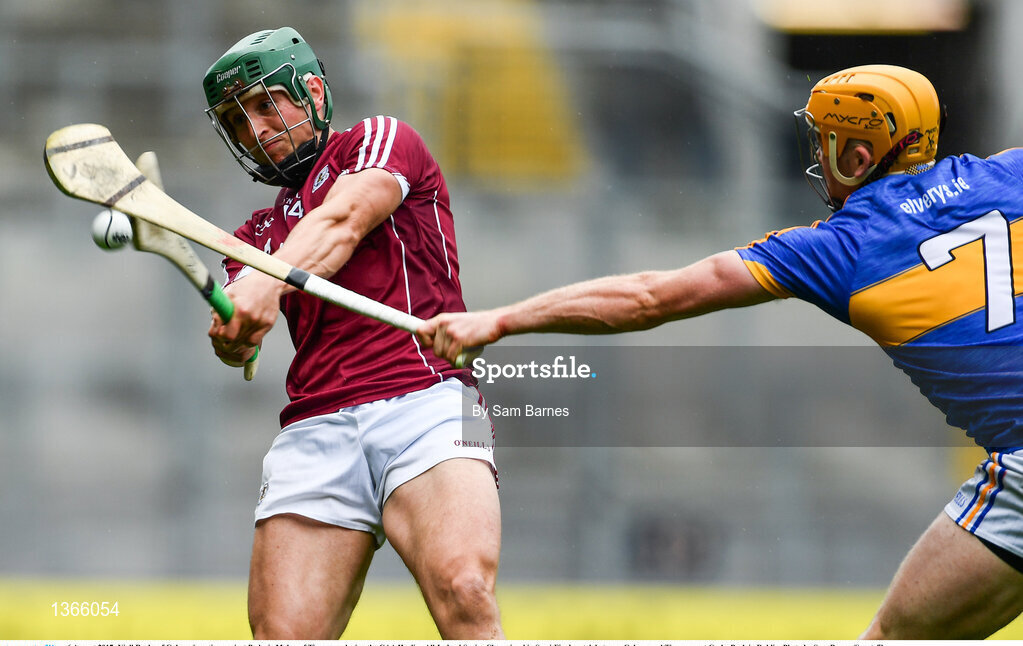 6 August 2017; Niall Burke of Galway in action against Padraic Maher of Tipperary during the GAA Hurling All-Ireland Senior Championship Semi-Final match between Galway and Tipperary at Croke Park in Dublin. Photo by Sam Barnes/Sportsfile