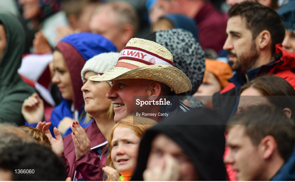 6 August 2017; A Galway supporter during the GAA Hurling All-Ireland Senior Championship Semi-Final match between Galway and Tipperary at Croke Park in Dublin. Photo by Ramsey Cardy/Sportsfile