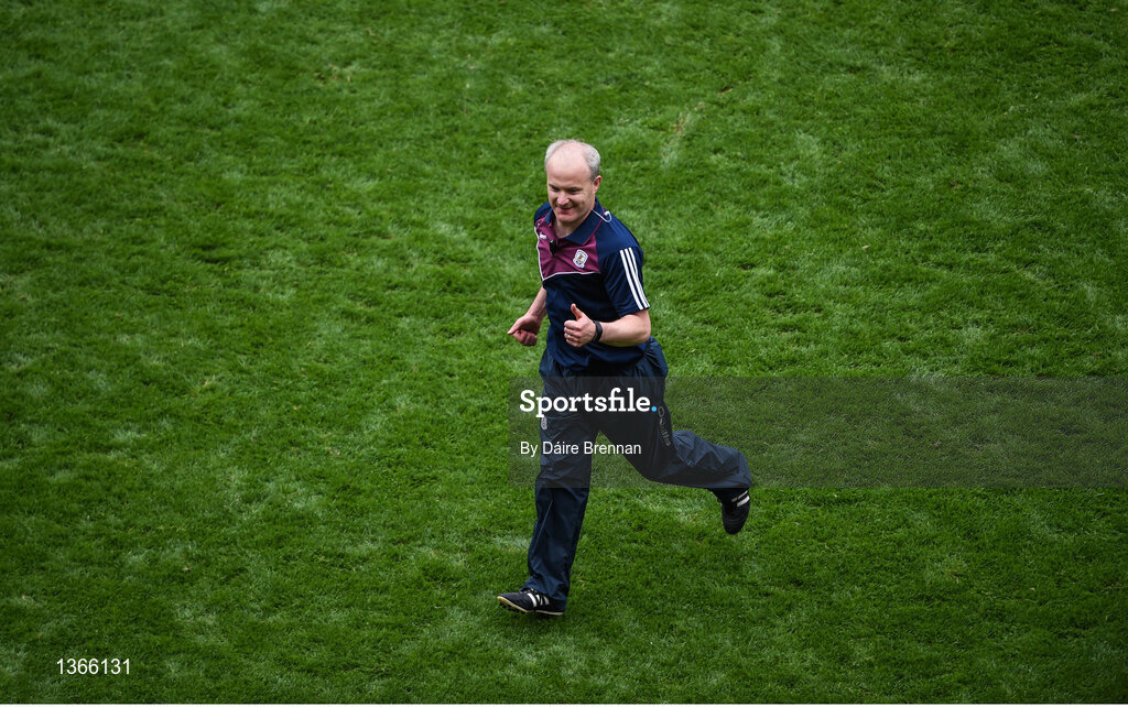 6 August 2017; Galway manager Mícheál Donoghue celebrates after the GAA Hurling All-Ireland Senior Championship Semi-Final match between Galway and Tipperary at Croke Park in Dublin. Photo by Daire Brennan/Sportsfile