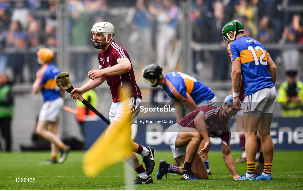 6 August 2017; Joe Canning of Galway celebrates after scoring the winning point of the GAA Hurling All-Ireland Senior Championship Semi-Final match between Galway and Tipperary at Croke Park in Dublin. Photo by Ramsey Cardy/Sportsfile