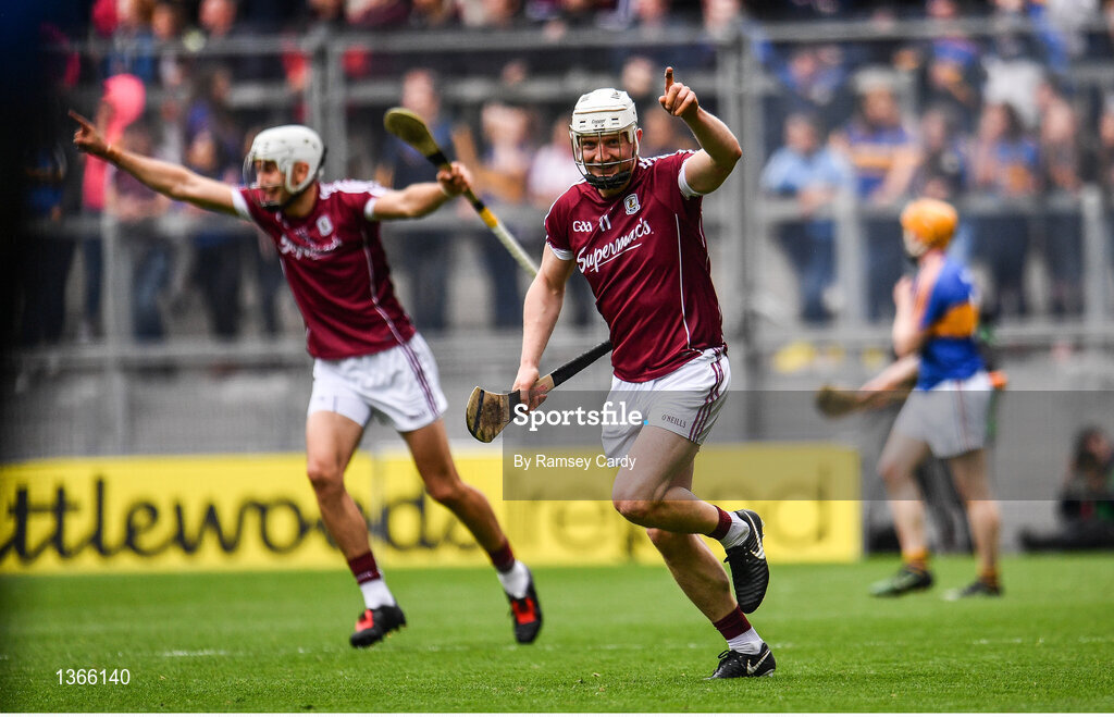6 August 2017; Joe Canning of Galway celebrates after scoring the winning point of the GAA Hurling All-Ireland Senior Championship Semi-Final match between Galway and Tipperary at Croke Park in Dublin. Photo by Ramsey Cardy/Sportsfile