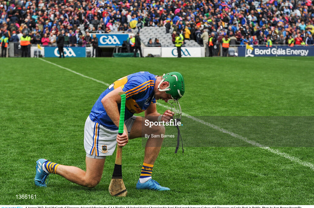 6 August 2017; Noel McGrath of Tipperary dejected following the GAA Hurling All-Ireland Senior Championship Semi-Final match between Galway and Tipperary at Croke Park in Dublin. Photo by Sam Barnes/Sportsfile