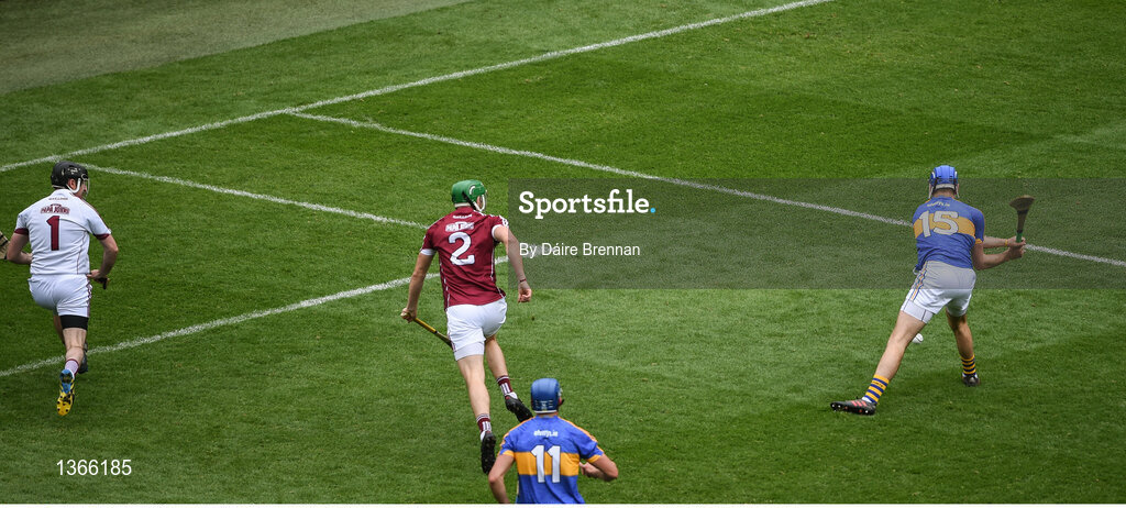 6 August 2017; John McGrath of Tipperary scores his side's first goal during the GAA Hurling All-Ireland Senior Championship Semi-Final match between Galway and Tipperary at Croke Park in Dublin. Photo by Daire Brennan/Sportsfile